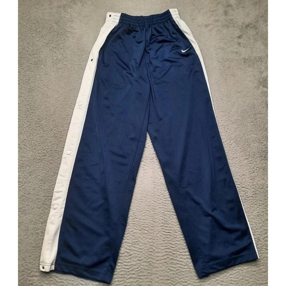 Vintage Nike Tear Away Pants XL Blue Basketball Warmup Breakaway